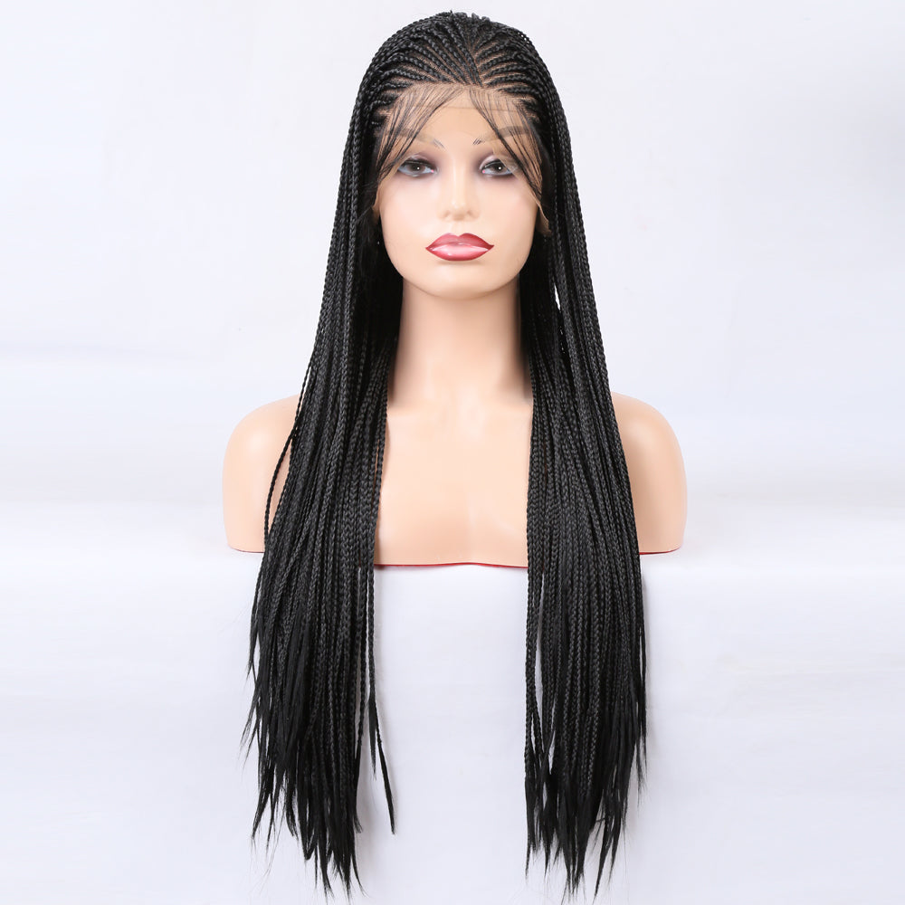 Premium Wig - Elvira Front Lace Long Braided Wigs-Lace Front Wig-UNIQSO UK