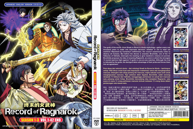 Original DVD - Record Of Ragnarok Season 1-3 Vol.1-42 End (3DVD+1DVD9)-DVD-UNIQSO