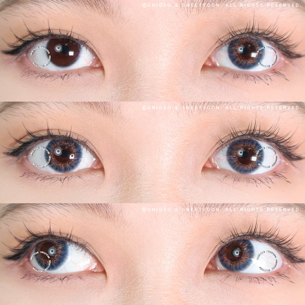 Sweety 3 Tones Blue Hazel (1 lens/pack)-Colored Contacts-UNIQSO UK