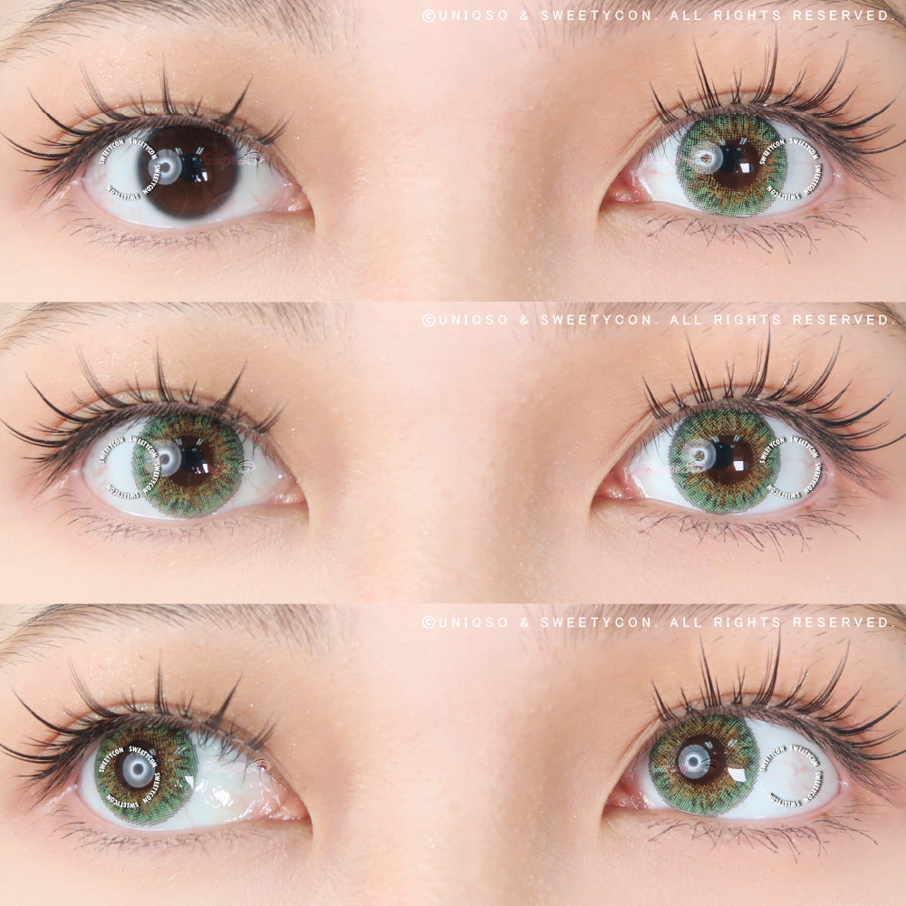 Sweety 3 Tones Green (1 lens/pack)-Colored Contacts-UNIQSO UK