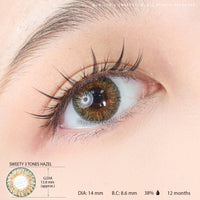 Sweety 3 Tones Hazel (1 lens/pack)-Colored Contacts-UNIQSO UK