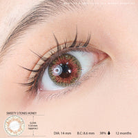 Sweety 3 Tones Honey (1 lens/pack)-Colored Contacts-UNIQSO UK