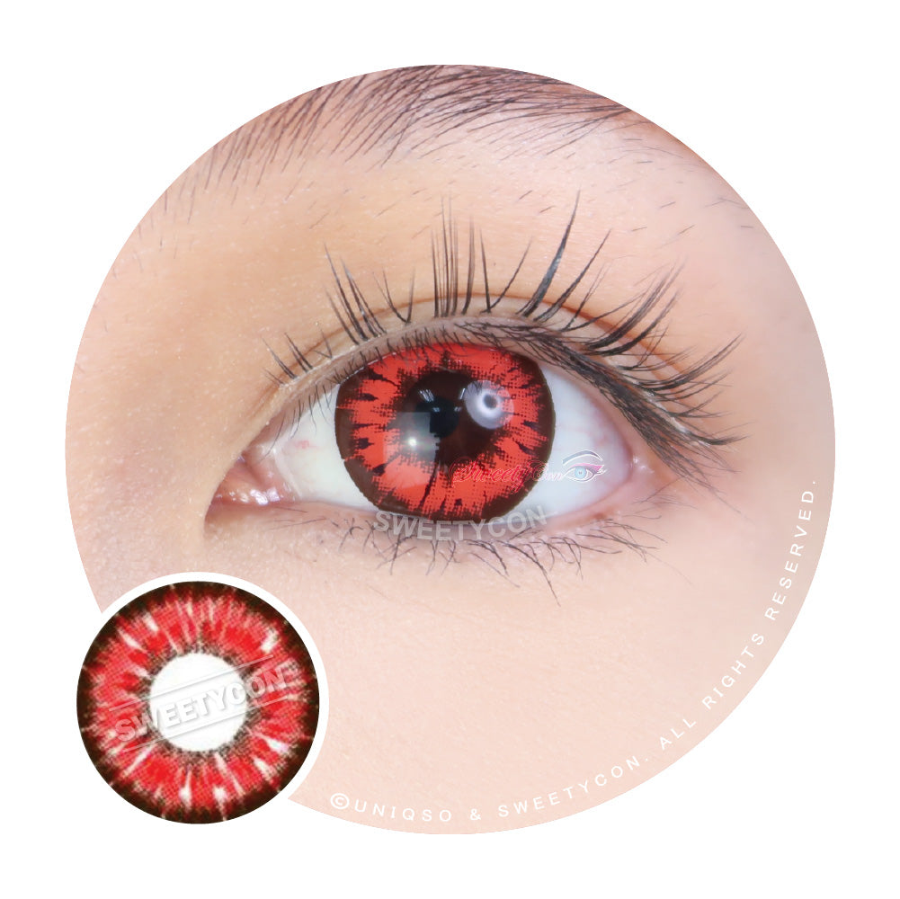 Sweety Akaten Red (1 lens/pack)-Colored Contacts-UNIQSO UK