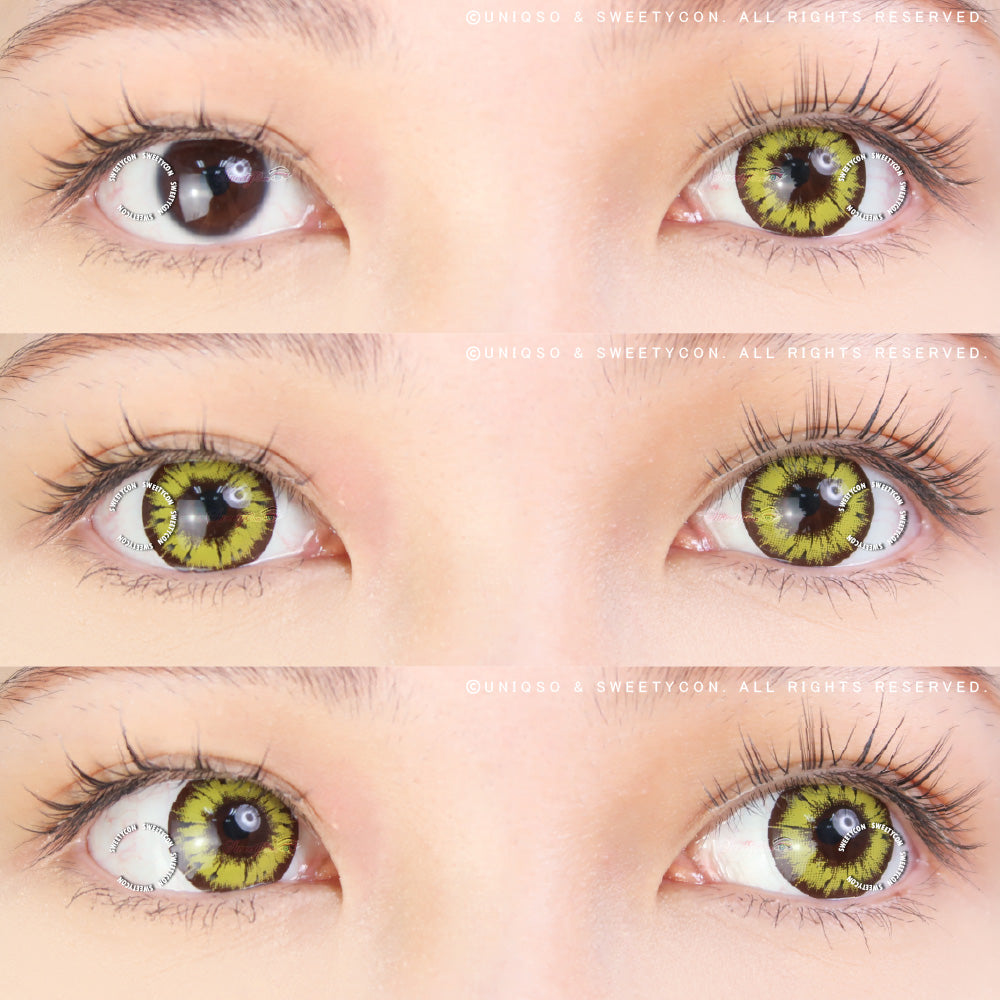 Sweety Akaten Yellow (1 lens/pack)-Colored Contacts-UNIQSO UK
