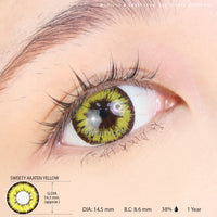 Sweety Akaten Yellow (1 lens/pack)-Colored Contacts-UNIQSO UK