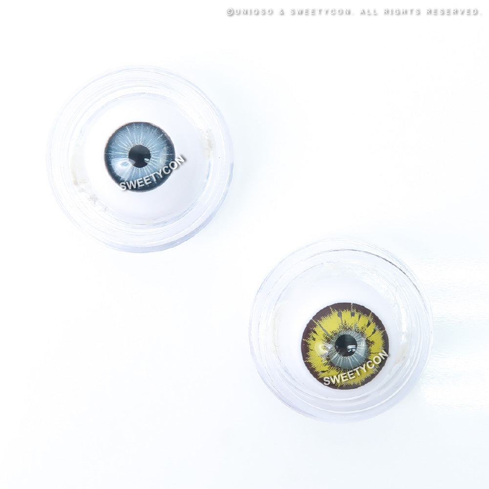 Sweety Akaten Yellow (1 lens/pack)-Colored Contacts-UNIQSO UK