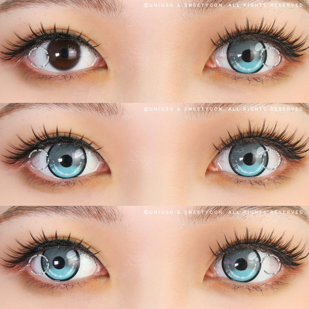 Sweety Anime 2 Gray Blue (1 lens/pack)-Colored Contacts-UNIQSO UK