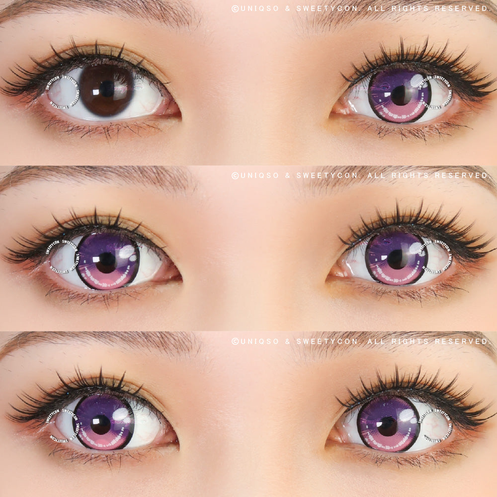 Sweety Anime 2 Purple Pink (1 lens/pack)-Colored Contacts-UNIQSO UK