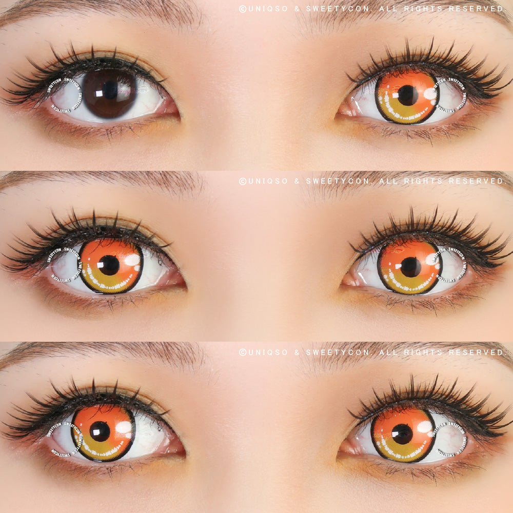 Sweety Anime 2 Yellow Orange (1 lens/pack)-Colored Contacts-UNIQSO UK