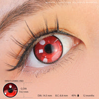 Sweety Anime 3 Red (1 lens/pack)-Colored Contacts-UNIQSO UK