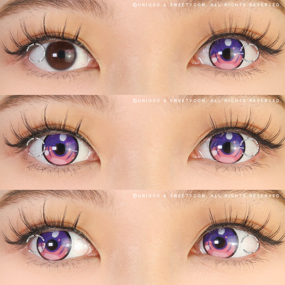 Sweety Anime 3 Violet (1 lens/pack)-Colored Contacts-UNIQSO UK