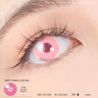 Sweety Anime Cloud Pink (1 lens/pack)-Colored Contacts-UNIQSO UK