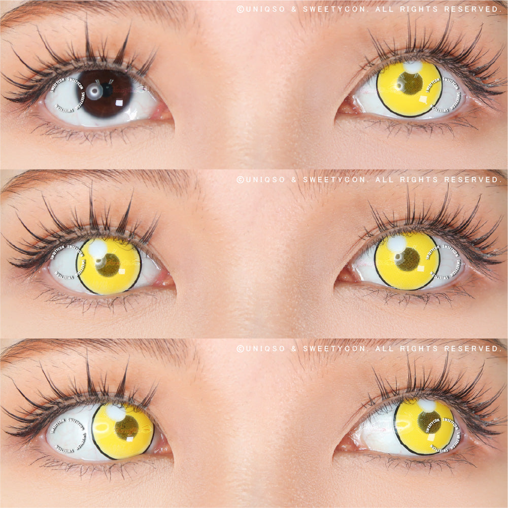 Sweety Anime Cloud Rim Yellow (1 lens/pack)-Colored Contacts-UNIQSO UK