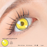 Sweety Anime Cloud Rim Yellow (1 lens/pack)-Colored Contacts-UNIQSO UK
