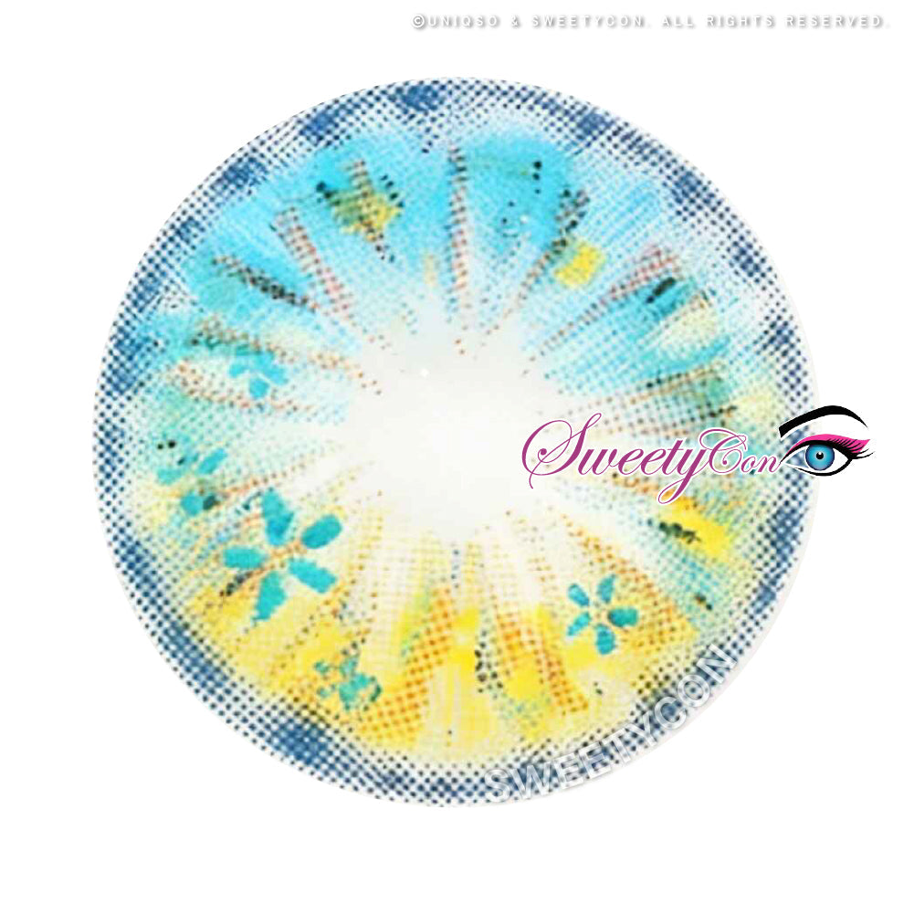 Sweety Anime Flower Blue (1 lens/pack)-Colored Contacts-UNIQSO UK