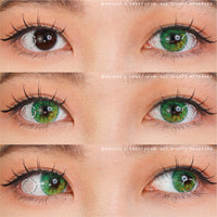 Sweety Anime Flower Green (1 lens/pack)-Colored Contacts-UNIQSO UK