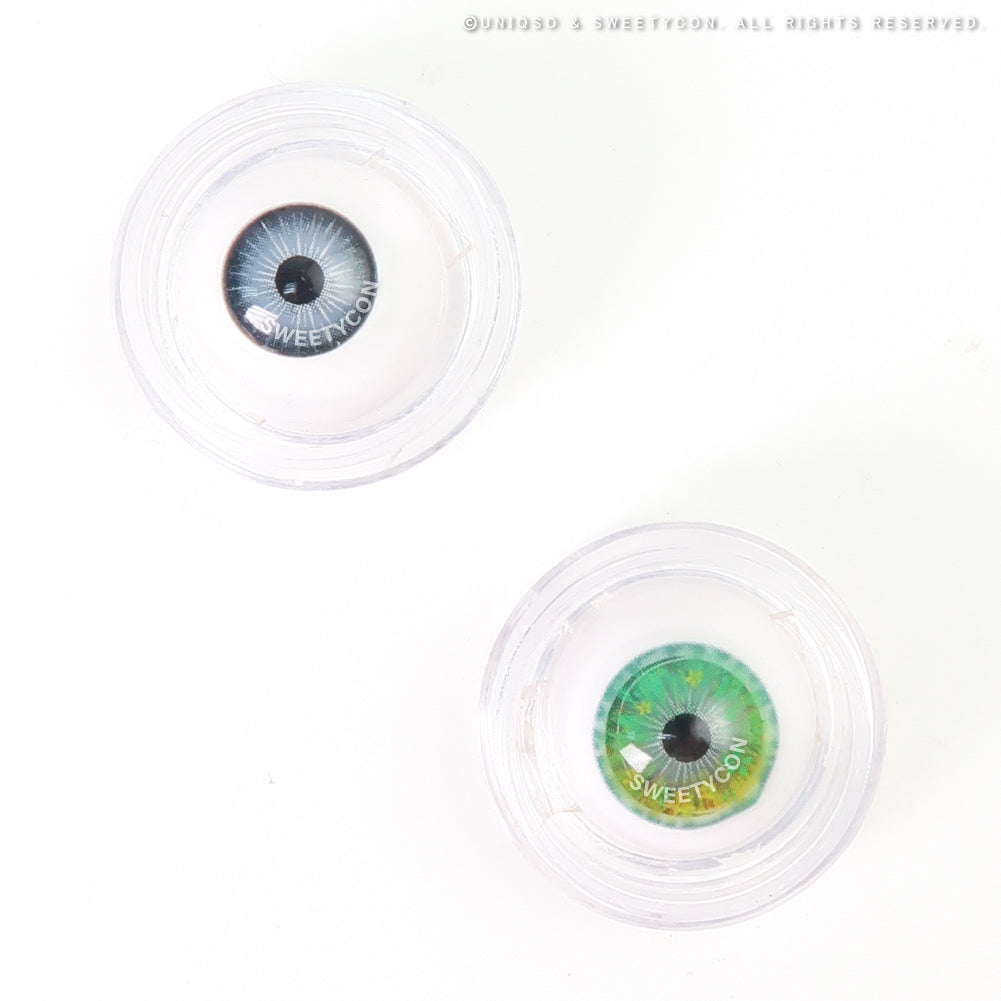Sweety Anime Flower Green (1 lens/pack)-Colored Contacts-UNIQSO UK