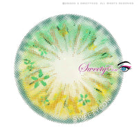 Sweety Anime Flower Green (1 lens/pack)-Colored Contacts-UNIQSO UK