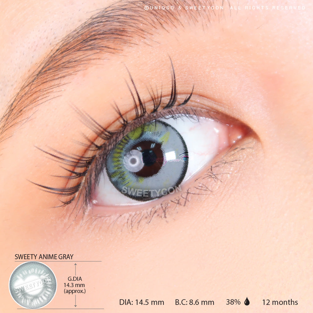 Sweety Anime Grey (1 lens/pack)-Colored Contacts-UNIQSO UK