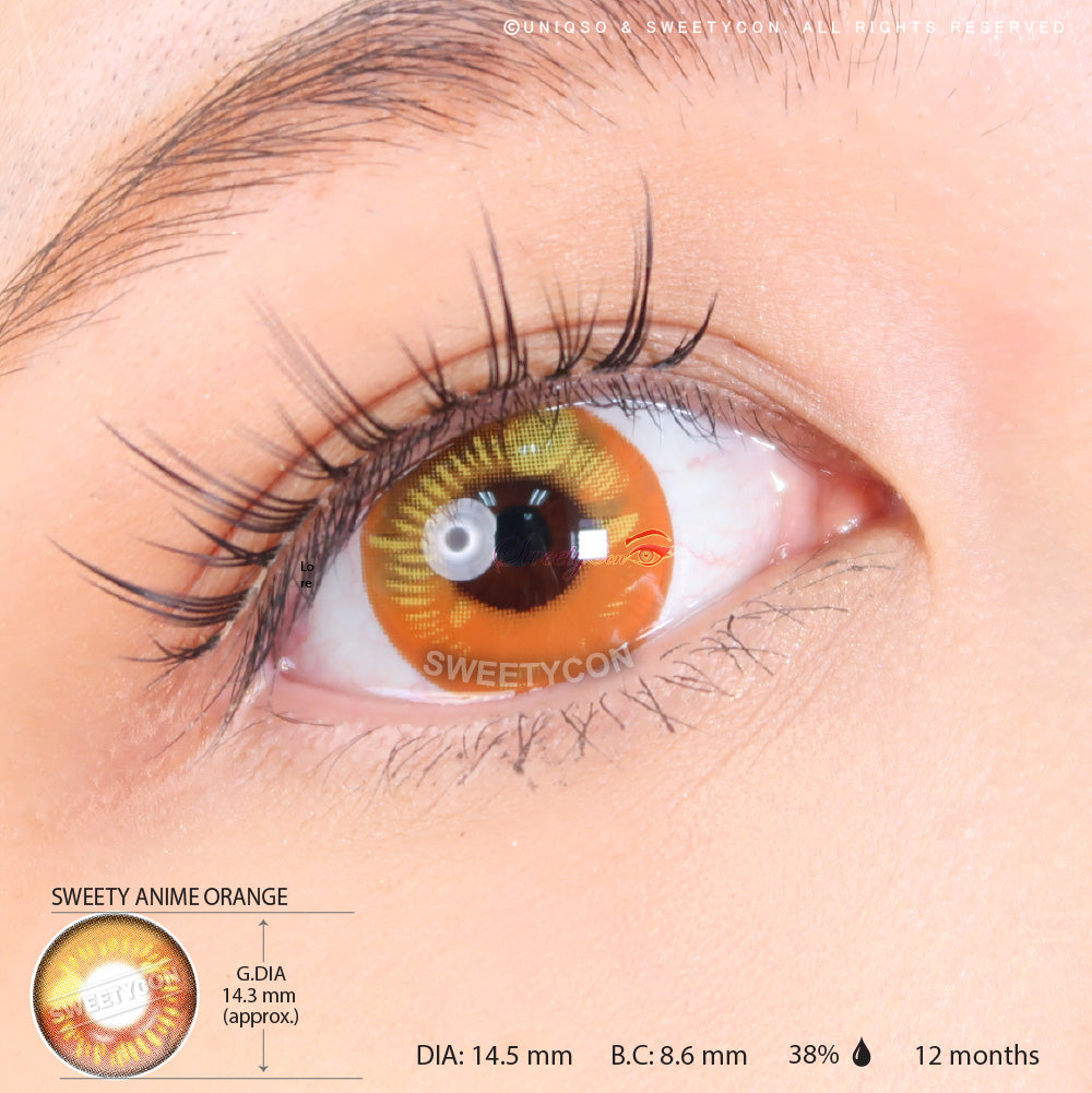 Sweety Anime Orange (1 lens/pack)-Colored Contacts-UNIQSO UK