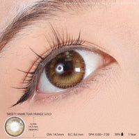 Sweety Anime Tear Orange Gold (1 lens/pack)-Colored Contacts-UNIQSO UK