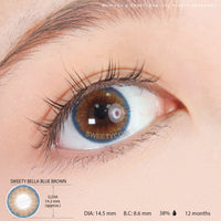 Sweety Bella Blue Brown (1 lens/pack)-Colored Contacts-UNIQSO UK