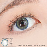 Sweety Bella Blue Grey (1 lens/pack)-Colored Contacts-UNIQSO UK