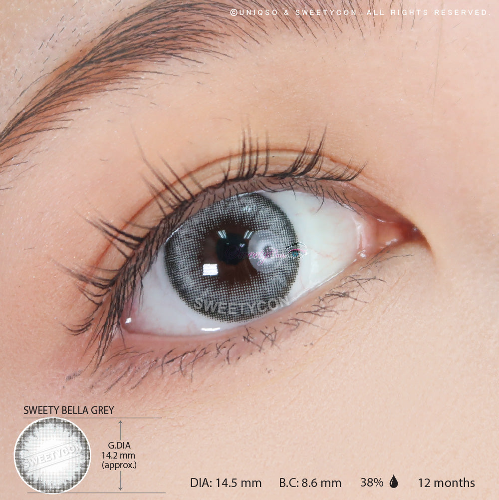 Sweety Bella Grey (1 lens/pack)-Colored Contacts-UNIQSO UK