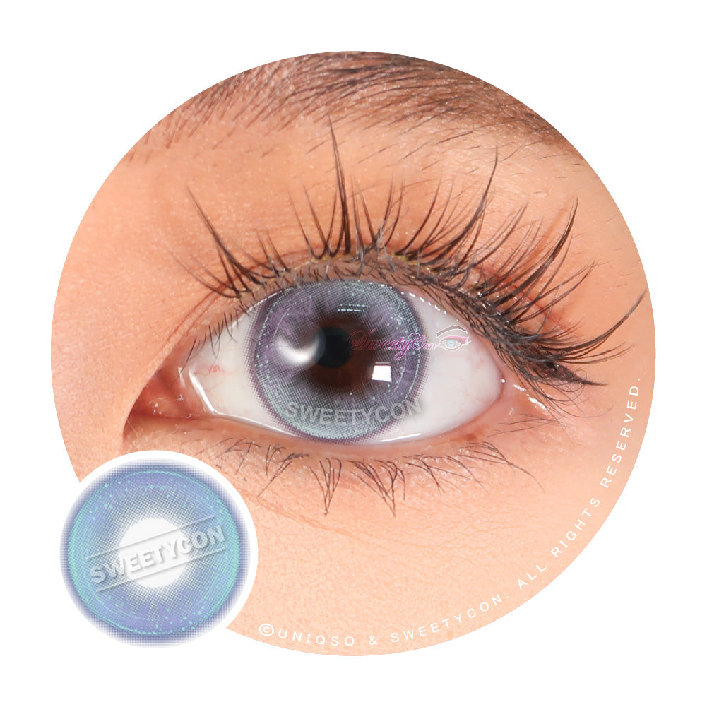 Sweety Butterfly Blue (1 lens/pack)-Colored Contacts-UNIQSO UK