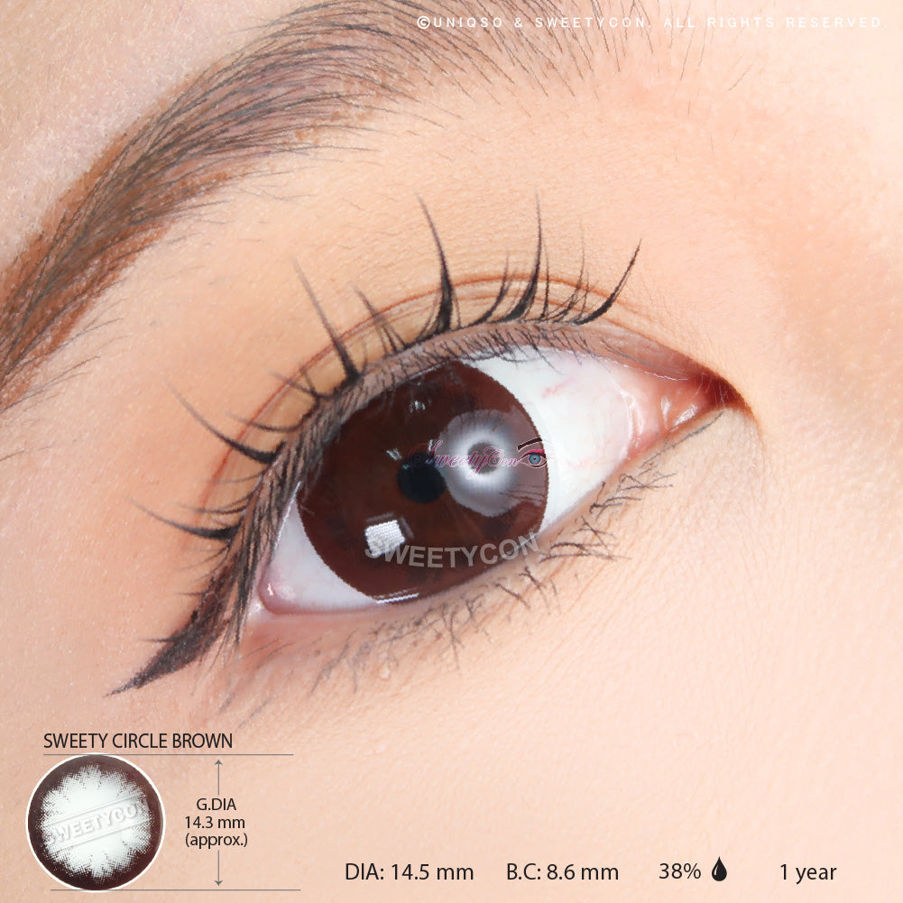 Sweety Circle Brown (1 lens/pack)-Colored Contacts-UNIQSO UK