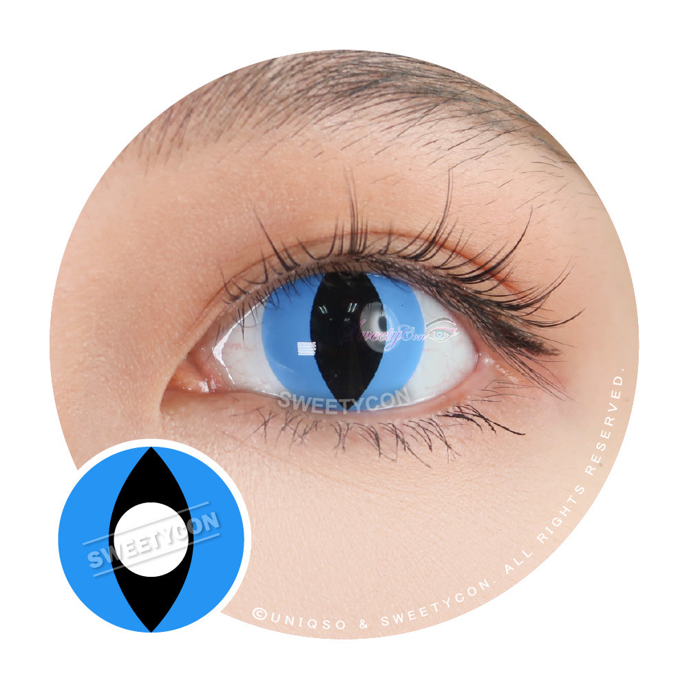 Sweety Crazy Aqua Cat (1 lens/pack)-Crazy Contacts-UNIQSO UK