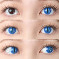 Sweety Crazy Blue Demon Eye / Cat Eye (New) (1 lens/pack)-Crazy Contacts-UNIQSO UK