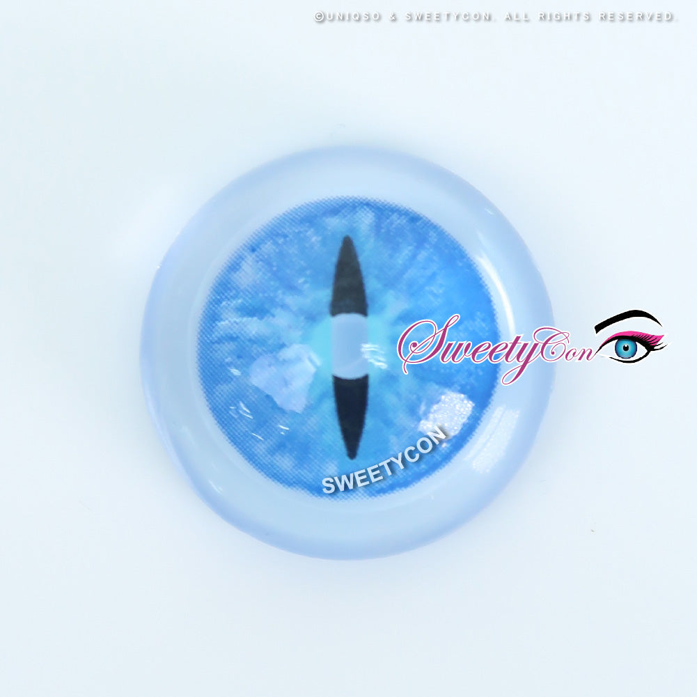 Sweety Crazy Blue Demon Eye / Cat Eye (New) (1 lens/pack)-Crazy Contacts-UNIQSO UK
