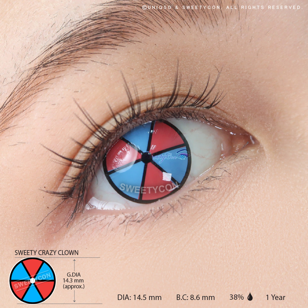 Sweety Crazy Clown (1 lens/pack)-Colored Contacts-UNIQSO UK
