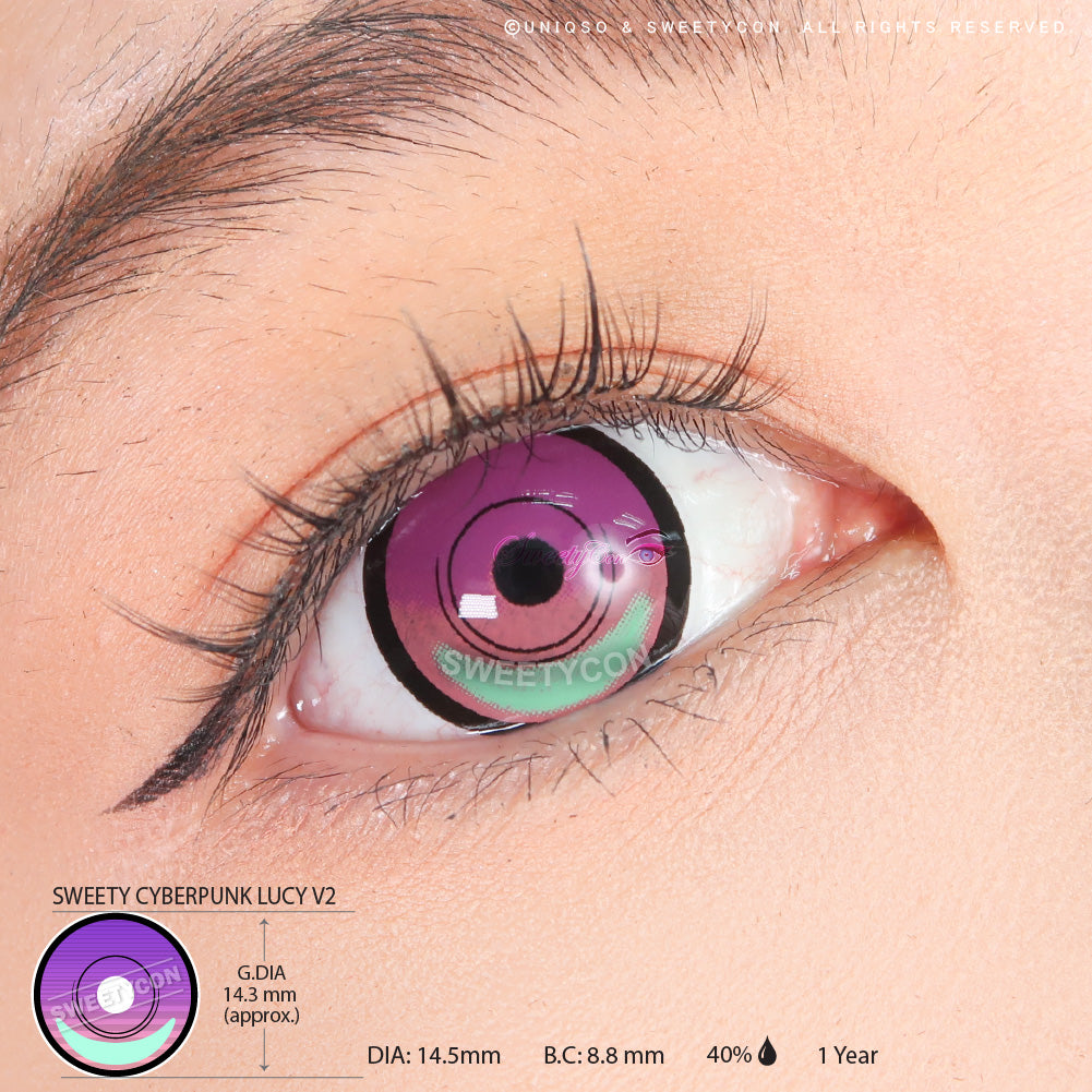 Sweety Crazy Cyberpunk Lucy V2 (1 lens/pack)-Colored Contacts-UNIQSO UK