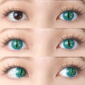 Sweety Crazy Dark Green Demon Eye / Cat Eye (New) (1 lens/pack)-Crazy Contacts-UNIQSO UK