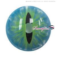 Sweety Crazy Dark Green Demon Eye / Cat Eye (New) (1 lens/pack)-Crazy Contacts-UNIQSO UK