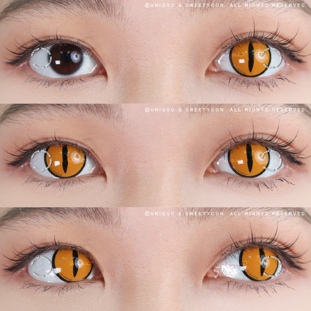 Sweety Crazy Gold Demon Eye / Cat Eye (1 lens/pack)-Crazy Contacts-UNIQSO UK