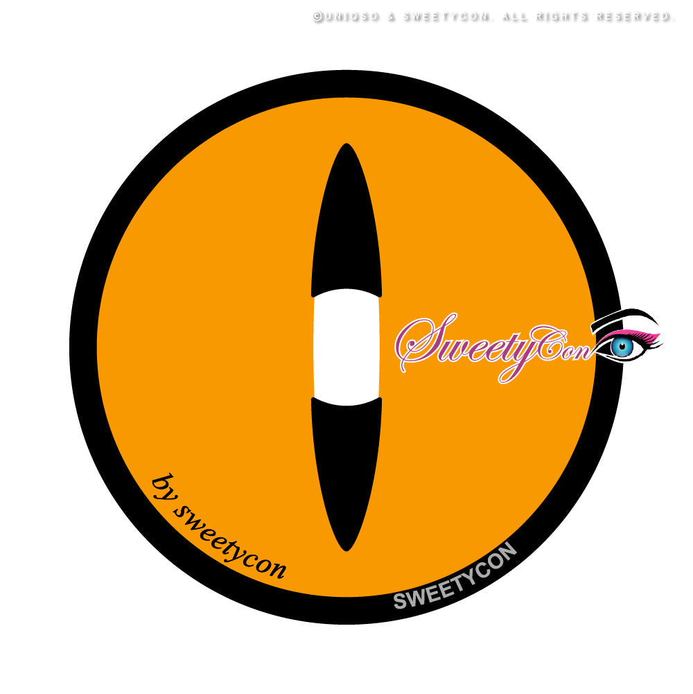 Sweety Crazy Gold Demon Eye / Cat Eye (1 lens/pack)-Crazy Contacts-UNIQSO UK