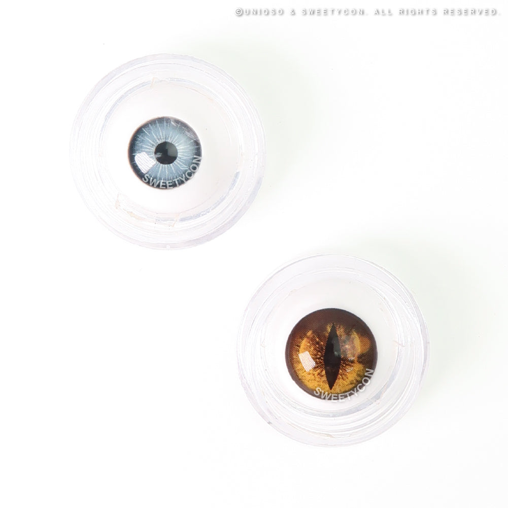 Sweety Crazy Gold Demon Eye / Cat Eye (New) (1 lens/pack)-Crazy Contacts-UNIQSO UK