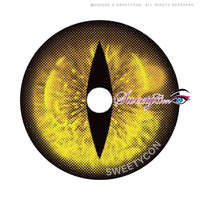 Sweety Crazy Gold Demon Eye / Cat Eye (New) (1 lens/pack)-Crazy Contacts-UNIQSO UK