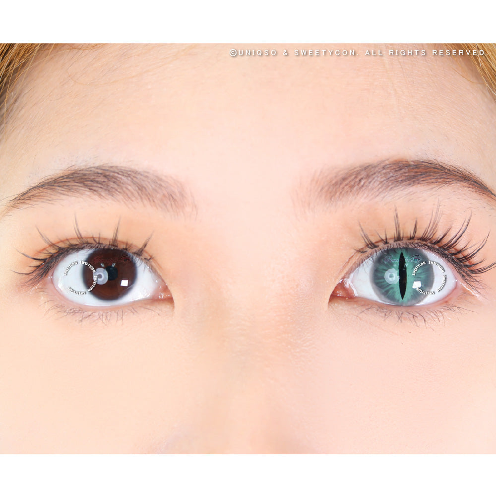 Sweety Crazy Gray Demon Eye / Cat Eye (New) (1 lens/pack)-Crazy Contacts-UNIQSO UK