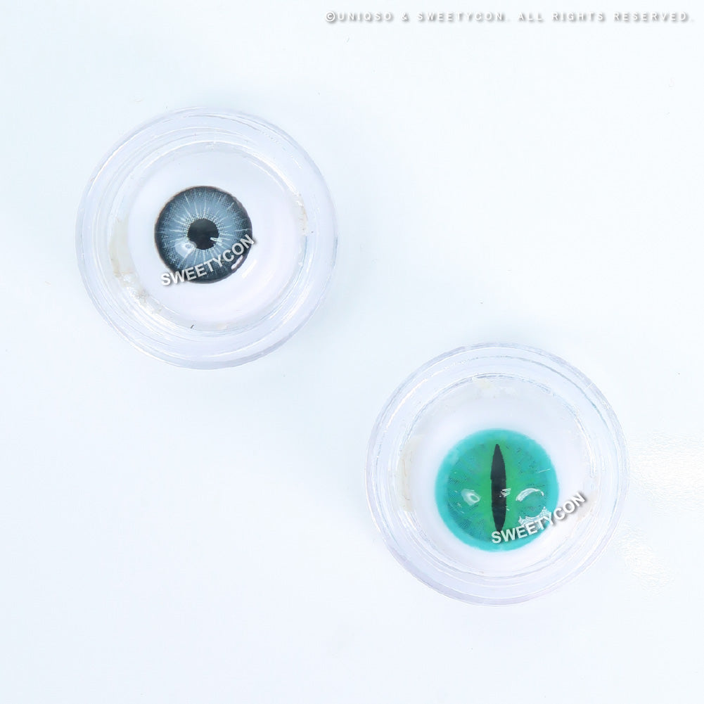 Sweety Crazy Green Demon Eye / Cat Eye (New) (1 lens/pack)-Crazy Contacts-UNIQSO UK