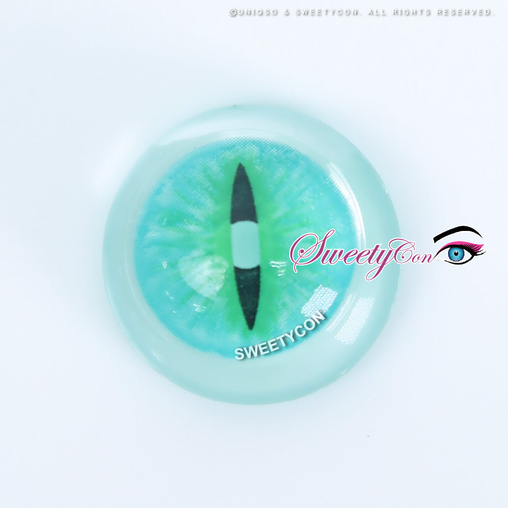 Sweety Crazy Green Demon Eye / Cat Eye (New) (1 lens/pack)-Crazy Contacts-UNIQSO UK