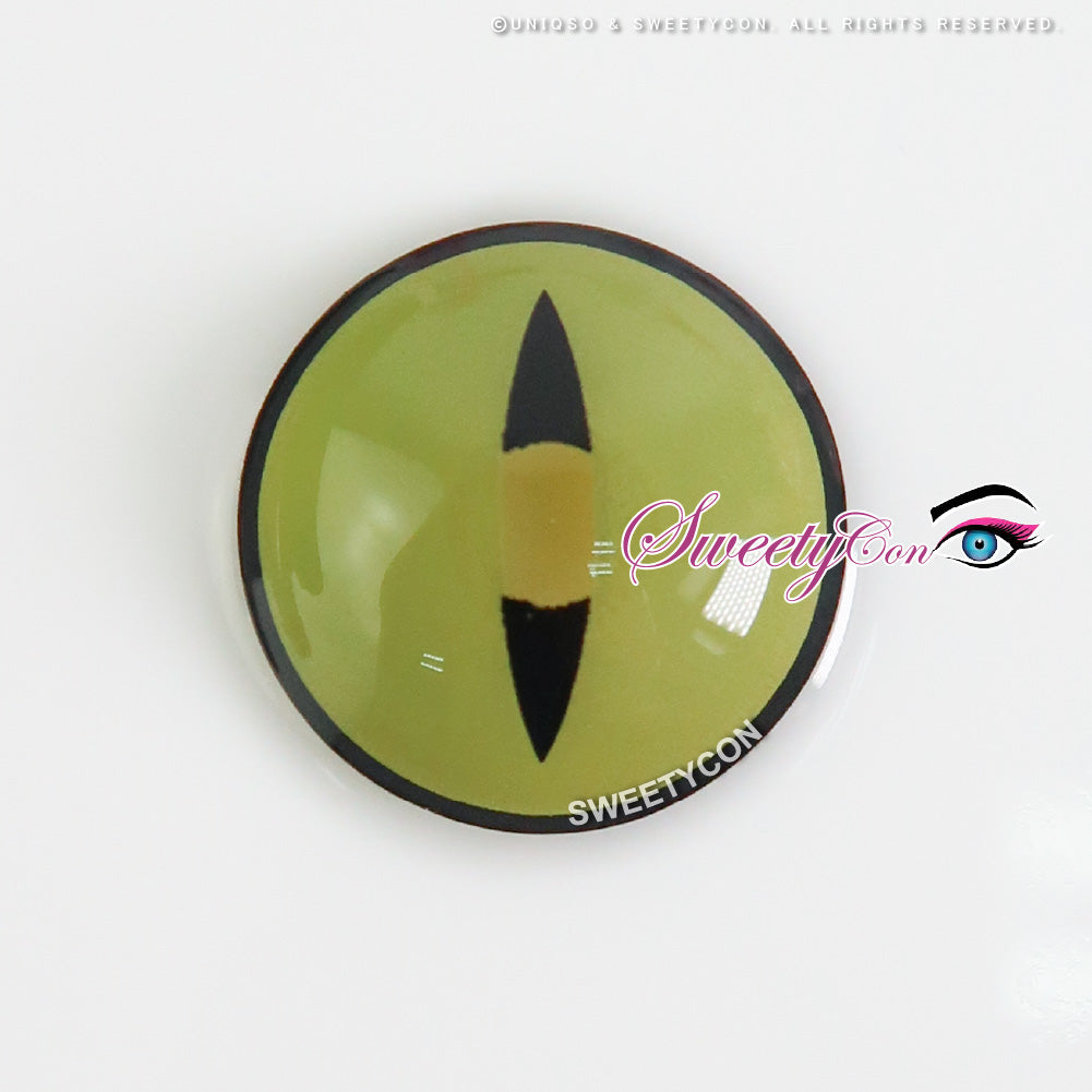 Sweety Crazy Lens Yellow Demon Eye Black Slit (1 lens/pack)-Colored Contacts-UNIQSO UK