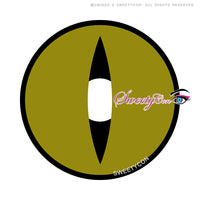 Sweety Crazy Lens Yellow Demon Eye Black Slit (1 lens/pack)-Colored Contacts-UNIQSO UK