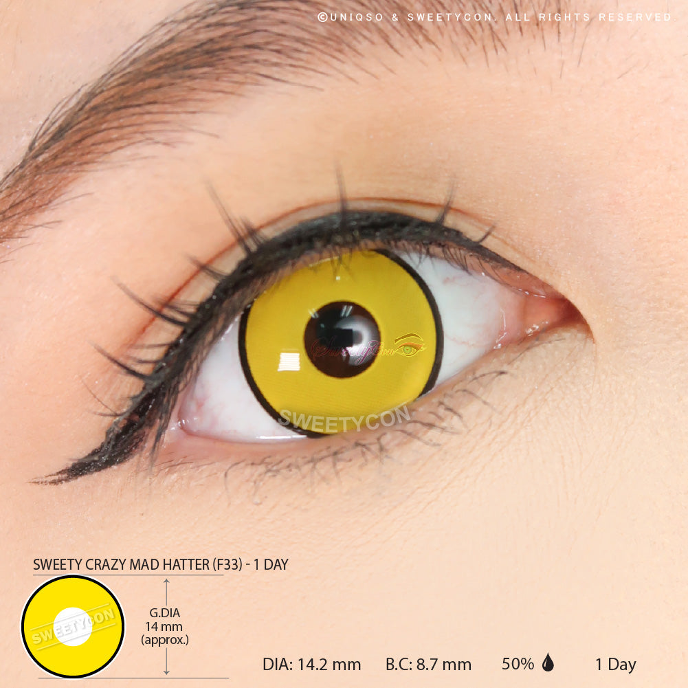Sweety Crazy Mad Hatter - 1 Day Disposable (1 lens/pack)-Crazy Contacts-UNIQSO UK