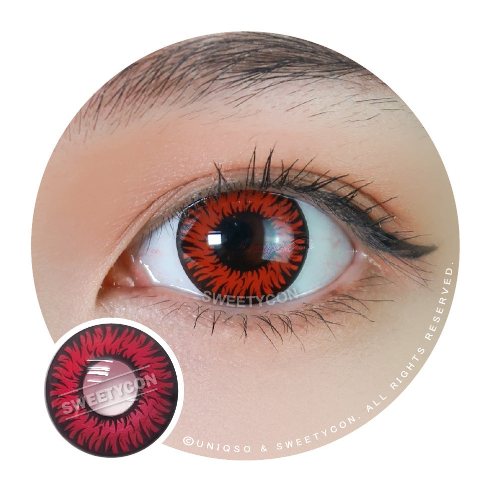 Sweety Crazy New Werewolf Red (1 lens/pack)-Crazy Contacts-UNIQSO UK