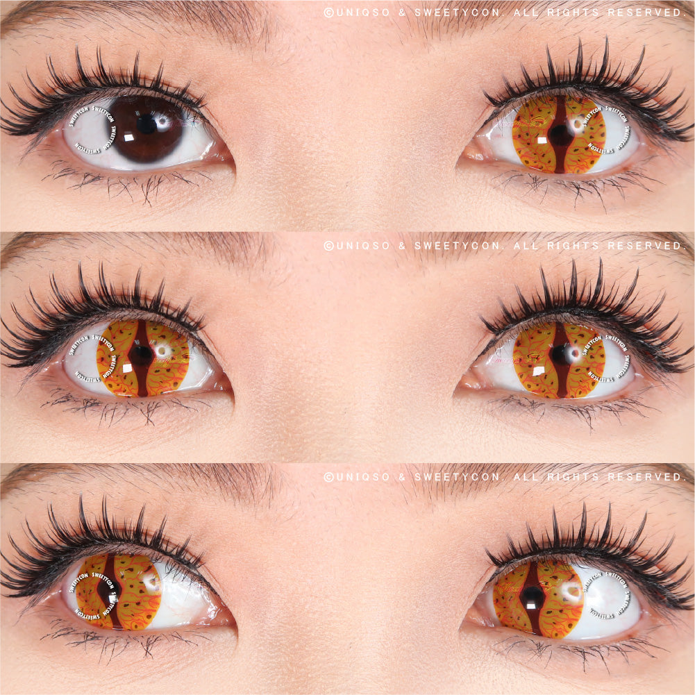 Sweety Crazy Orange Dragon Eyes (1 lens/pack)-Crazy Contacts-UNIQSO UK