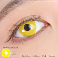 Sweety Crazy Pure Yellow (1 lens/pack)-Crazy Contacts-UNIQSO UK